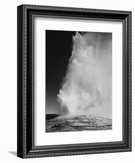 Various Angles During Eruption. "Old Faithful Geyser Yellowstone National Park" Wyoming  1933-1942-Ansel Adams-Framed Premium Giclee Print