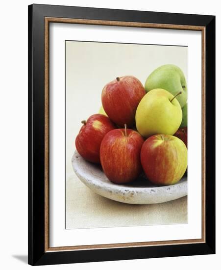 Various Apples on a Stone Plate-Bayside-Framed Photographic Print