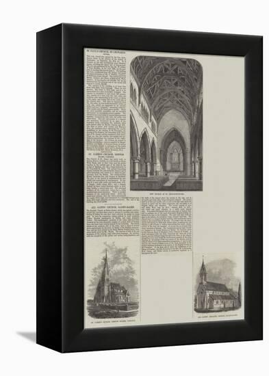 Various Churches-null-Framed Premier Image Canvas