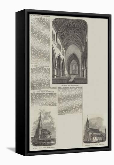 Various Churches-null-Framed Premier Image Canvas