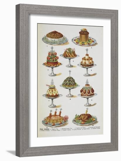 Various Cold Meat Dishes-Isabella Beeton-Framed Giclee Print