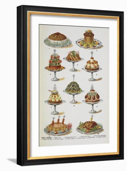 Various Cold Meat Dishes-Isabella Beeton-Framed Giclee Print
