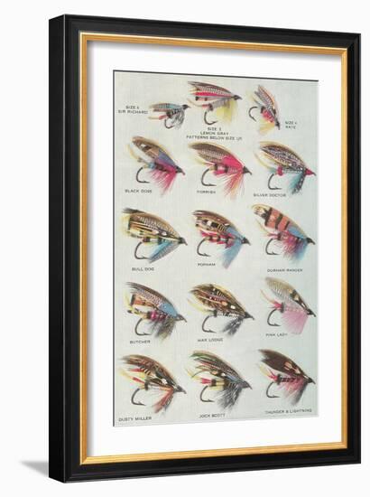 Various Dry Flies-null-Framed Art Print