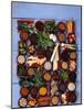 Various Exotic Herbs and Spices in Bowls-Alberto Cassio-Mounted Photographic Print
