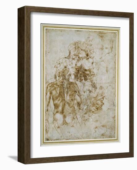 Various Figure Studies-Michelangelo Buonarroti-Framed Giclee Print