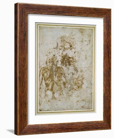 Various Figure Studies-Michelangelo Buonarroti-Framed Giclee Print