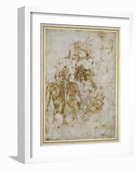 Various Figure Studies-Michelangelo Buonarroti-Framed Giclee Print