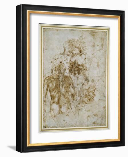 Various Figure Studies-Michelangelo Buonarroti-Framed Giclee Print