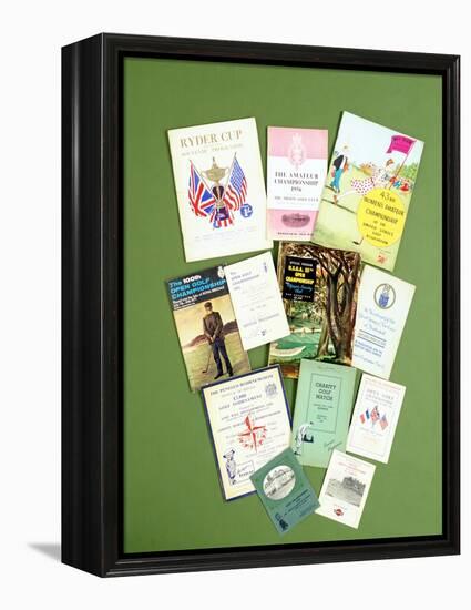 Various golfing programmes, 20th century-Unknown-Framed Premier Image Canvas