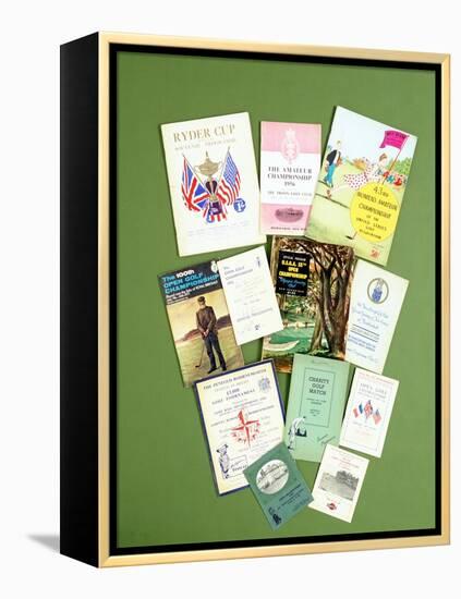 Various golfing programmes, 20th century-Unknown-Framed Premier Image Canvas