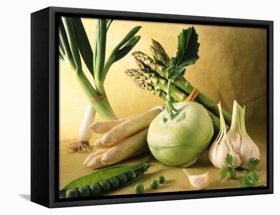 Various Green & White Vegetables-Ulrike Koeb-Framed Premier Image Canvas