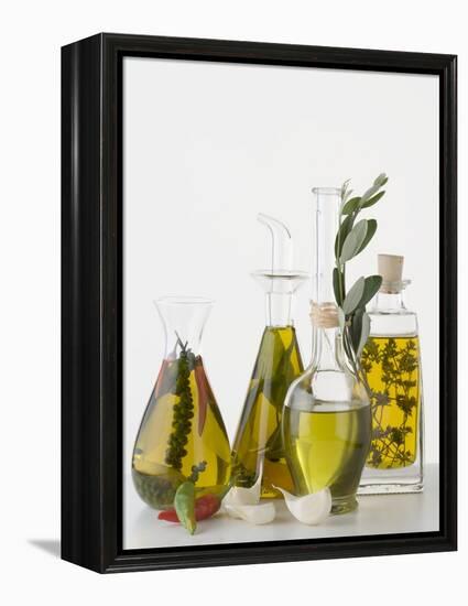 Various Herb and Spice Oils-null-Framed Premier Image Canvas