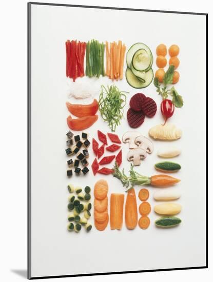 Various Kinds of Chopped Vegetables-Walter Cimbal-Mounted Photographic Print
