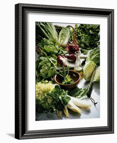 Various Lettuces-Teubner Foodfoto GmbH-Framed Photographic Print