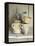 Various Light Coloured Cups on Wooden Shelf-Ellen Silverman-Framed Premier Image Canvas