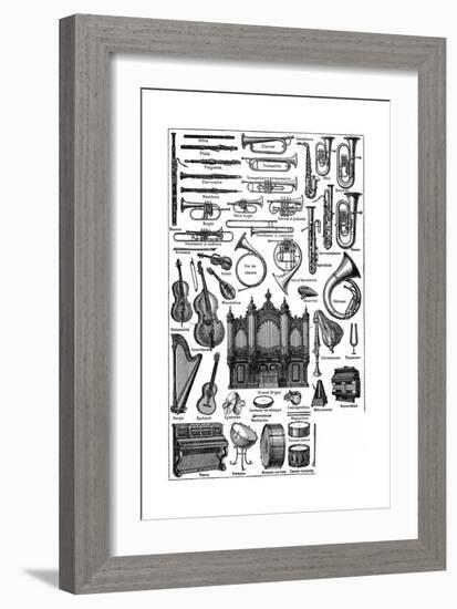 Various Musical Instruments-null-Framed Giclee Print