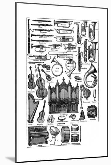 Various Musical Instruments-null-Mounted Giclee Print
