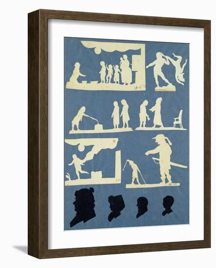 Various Scenes, David and Goliath and Four Profiles-Philipp Otto Runge-Framed Giclee Print