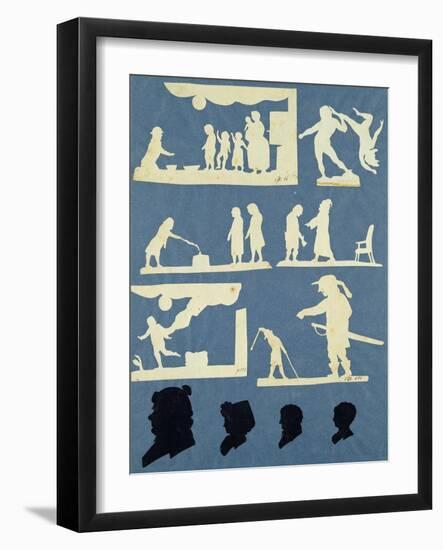 Various Scenes, David and Goliath and Four Profiles-Philipp Otto Runge-Framed Giclee Print