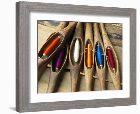 Various Threads on Weaving Loom-Bjorn Svensson-Framed Photographic Print