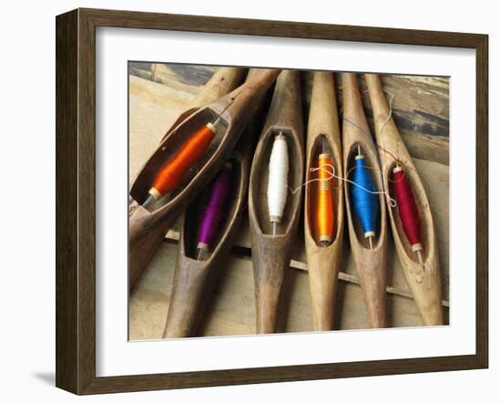 Various Threads on Weaving Loom-Bjorn Svensson-Framed Photographic Print