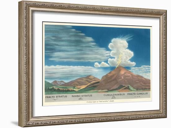 Various Types of Bad Weather Clouds-null-Framed Art Print