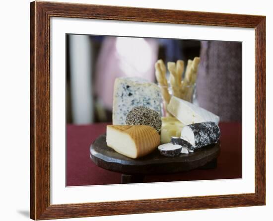 Various Types of Cheese with Cheese Straws-Alena Hrbkova-Framed Photographic Print