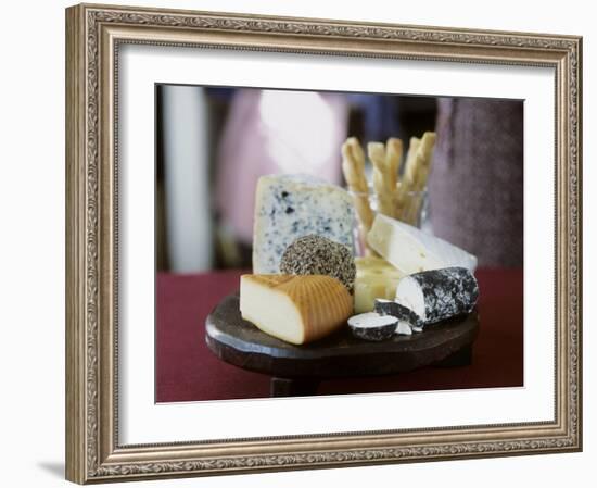 Various Types of Cheese with Cheese Straws-Alena Hrbkova-Framed Photographic Print