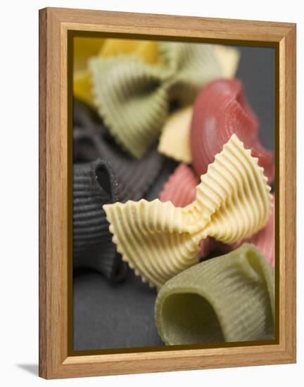 Various Types of Coloured Pasta-null-Framed Premier Image Canvas