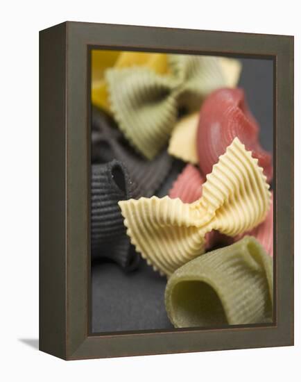 Various Types of Coloured Pasta-null-Framed Premier Image Canvas