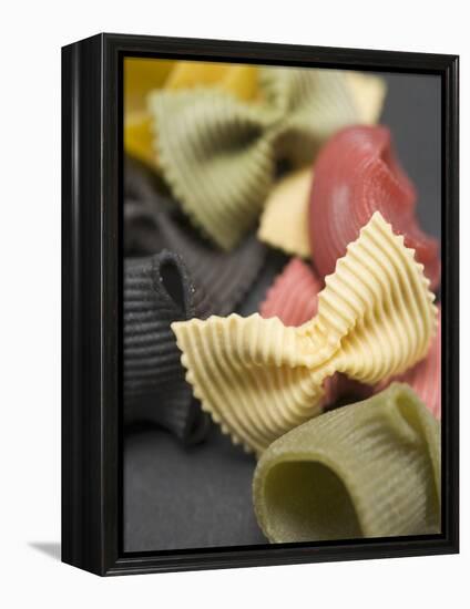 Various Types of Coloured Pasta-null-Framed Premier Image Canvas