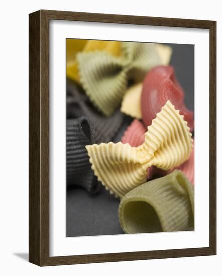 Various Types of Coloured Pasta-null-Framed Photographic Print