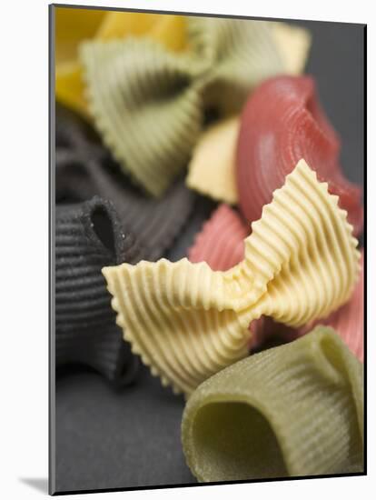 Various Types of Coloured Pasta-null-Mounted Photographic Print