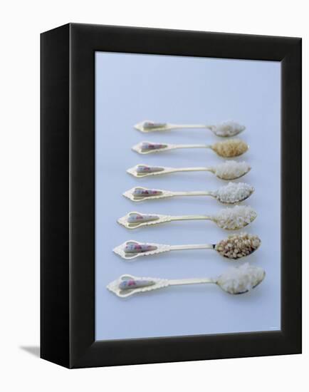 Various Types of Rice on Asian Spoons-Alexander Van Berge-Framed Premier Image Canvas