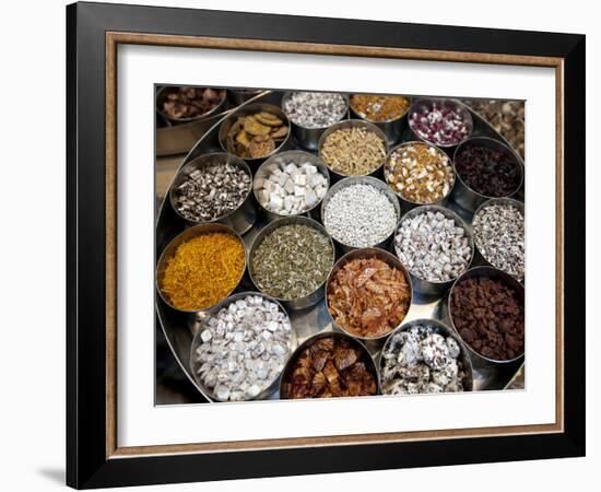 Various Types of Sonf, Mouth Freshener, Sonf Stall in Market, Kolkata, West Bengal, India-Annie Owen-Framed Photographic Print