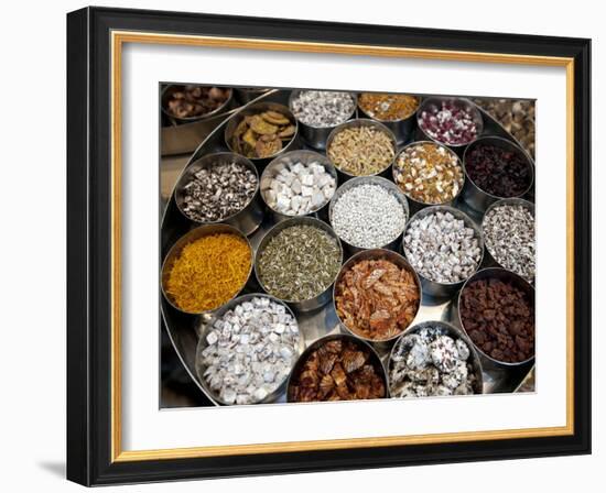 Various Types of Sonf, Mouth Freshener, Sonf Stall in Market, Kolkata, West Bengal, India-Annie Owen-Framed Photographic Print