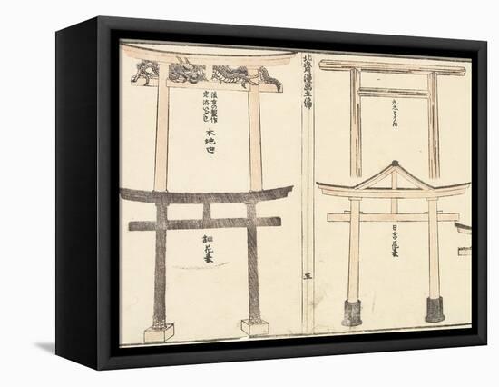 Various Types of Torii Arch, 1816-Katsushika Hokusai-Framed Premier Image Canvas