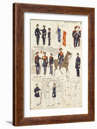 Various Uniforms of Republic of France-Rachel Ruysch-Framed Giclee Print