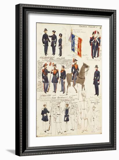 Various Uniforms of Republic of France-Rachel Ruysch-Framed Giclee Print