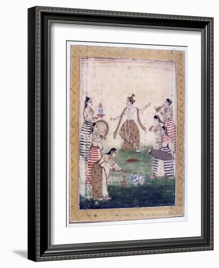 Vasanta Ragini, Ragamala Album, School of Rajasthan, 19th Century-null-Framed Giclee Print