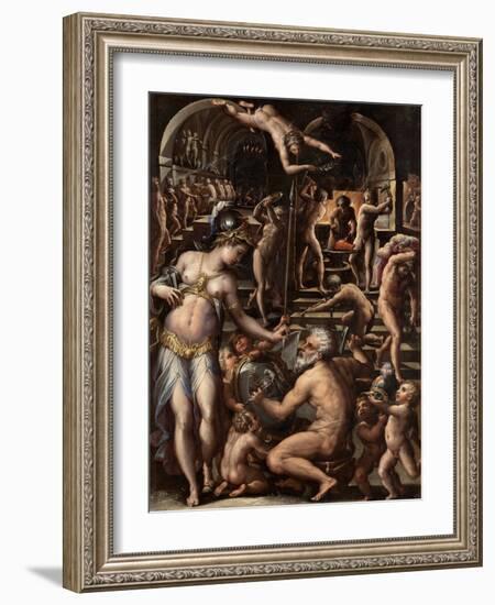 Vasari, Giorgio (1511-1574) the Furnace of Volcano Oil on Wood Mannerism 1563-1565 Italy, Florentin-Giorgio Vasari-Framed Giclee Print