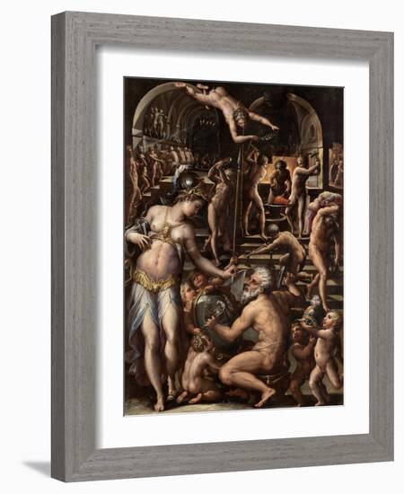 Vasari, Giorgio (1511-1574) the Furnace of Volcano Oil on Wood Mannerism 1563-1565 Italy, Florentin-Giorgio Vasari-Framed Giclee Print