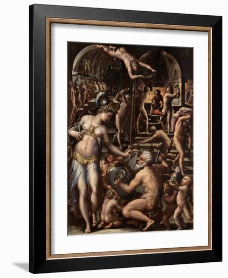 Vasari, Giorgio (1511-1574) the Furnace of Volcano Oil on Wood Mannerism 1563-1565 Italy, Florentin-Giorgio Vasari-Framed Giclee Print