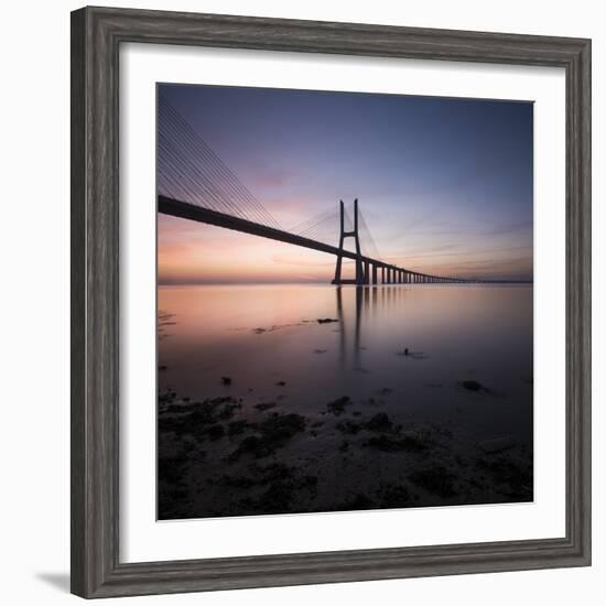 Vasco Da Gama Bridge over Rio Tejo (Tagus River) at Dawn, Lisbon, Portugal-Ben Pipe-Framed Photographic Print