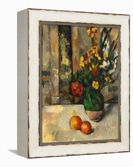 Vase and Apples-Paul Cézanne-Framed Premier Image Canvas