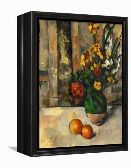 Vase and Apples-Paul Cézanne-Framed Premier Image Canvas