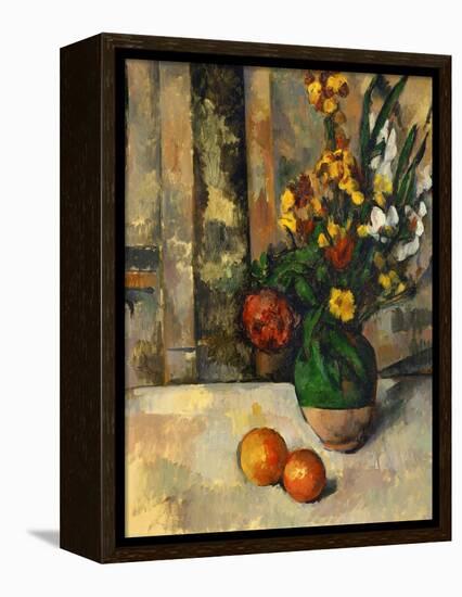 Vase and Apples-Paul Cézanne-Framed Premier Image Canvas