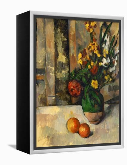 Vase and Apples-Paul Cézanne-Framed Premier Image Canvas