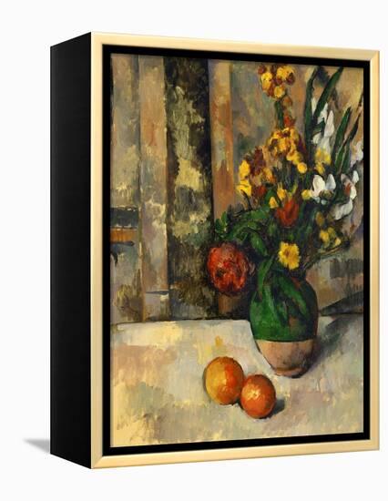 Vase and Apples-Paul Cézanne-Framed Premier Image Canvas