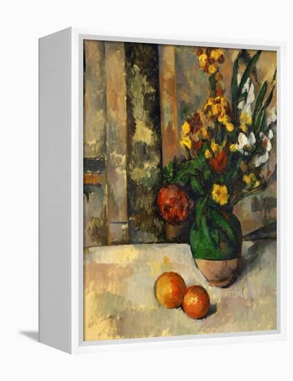 Vase and Apples-Paul Cézanne-Framed Premier Image Canvas